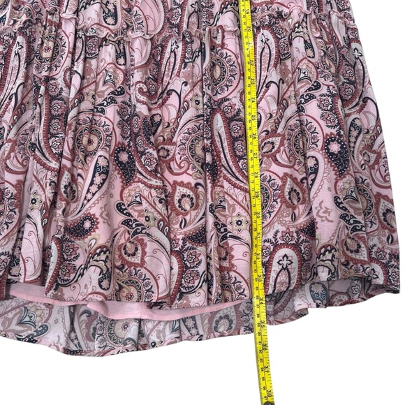 Anthropologie | Cady Tiered Paisley Printed Tunic Dress Size Small Boho Smocked - Picture 5 of 16